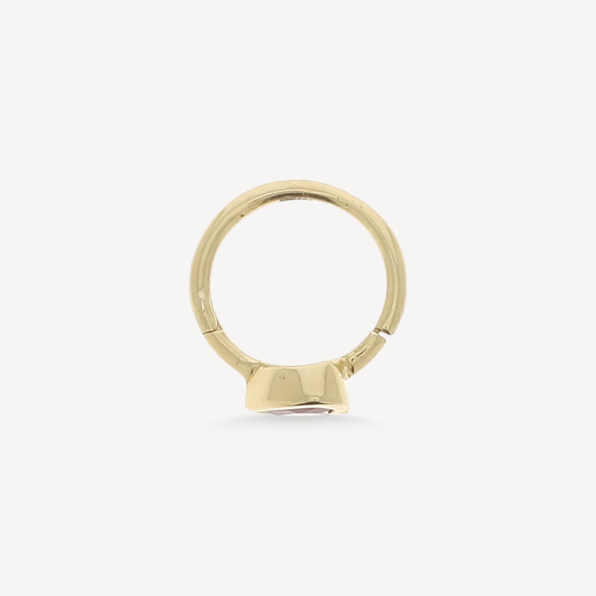 Kreolisches Rubin-Herz aus 8 mm Gelbgold