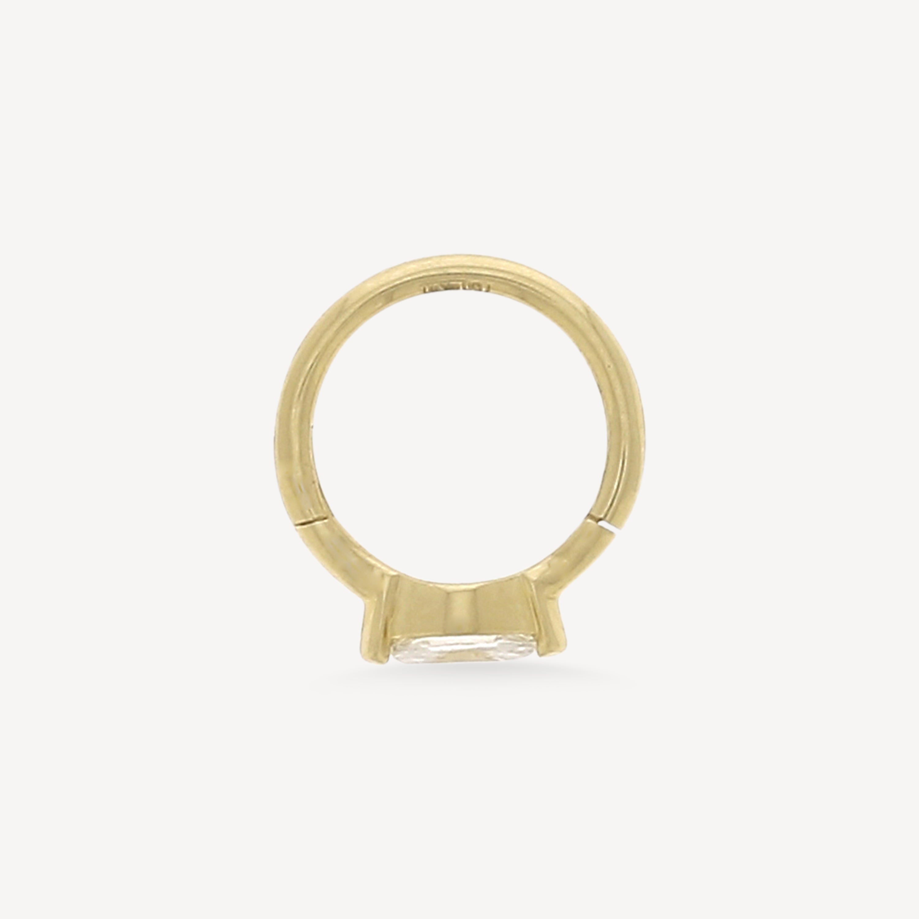 8mm Yellow Gold Marquise 4.5x2mm Hoop