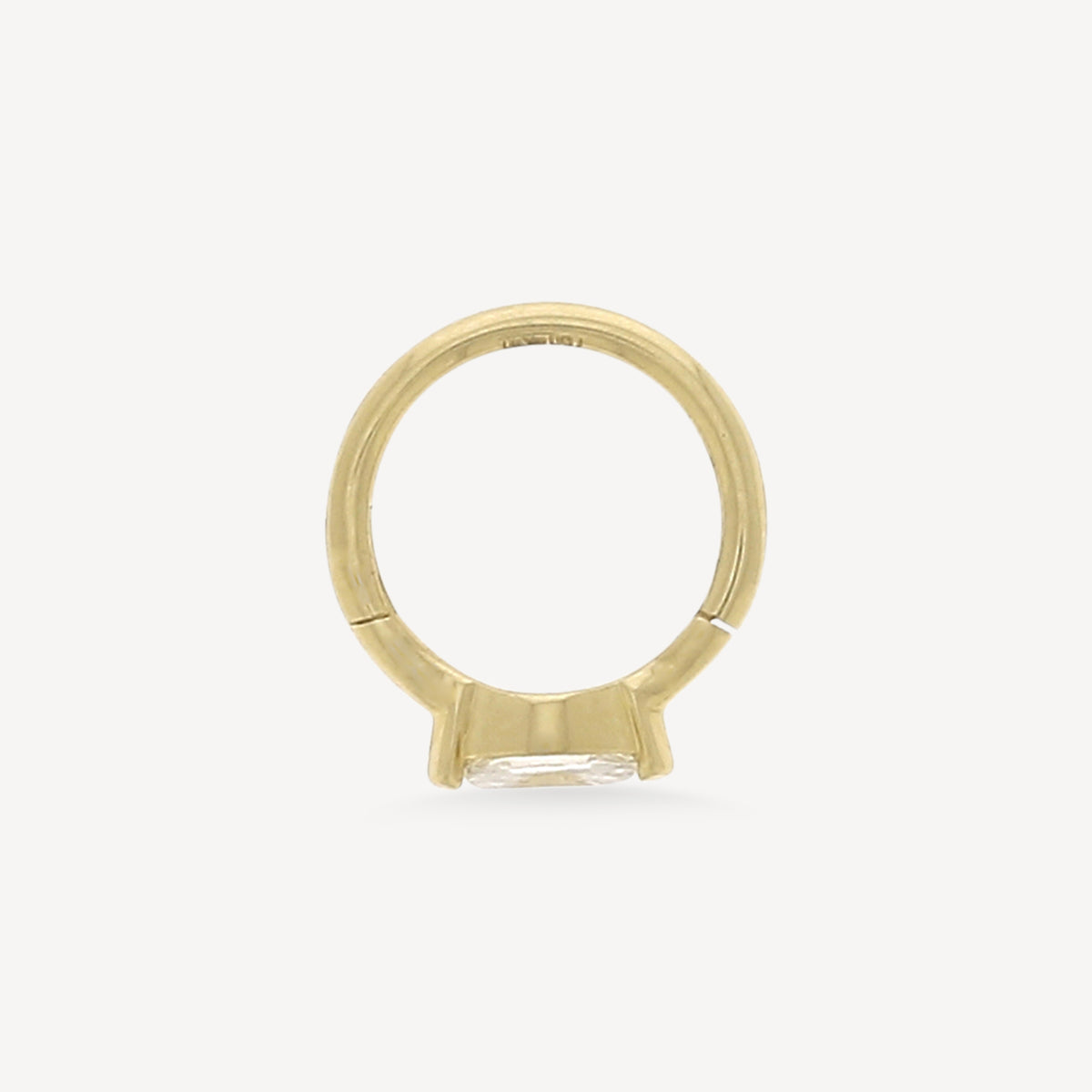 8mm Yellow Gold Marquise 4.5x2mm Hoop