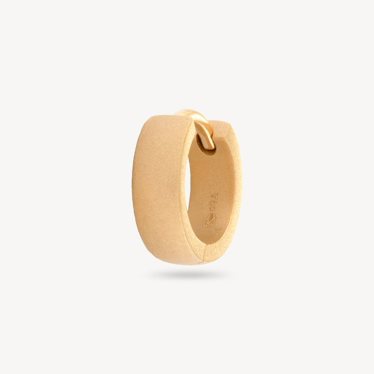 Piercing Créole 9.5mm x 4mm Or Jaune Finition Mat