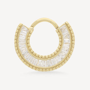 Créole Plate Full Diamants Or Jaune
