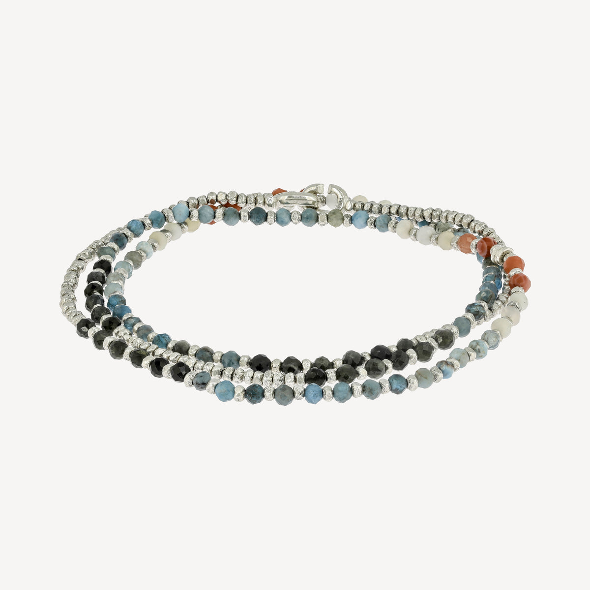 Crystal Triple Wrap Bracelet Red Pattern
