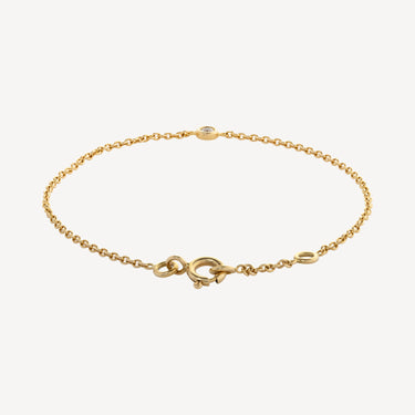 Armband aus Gold und rundem Diamant