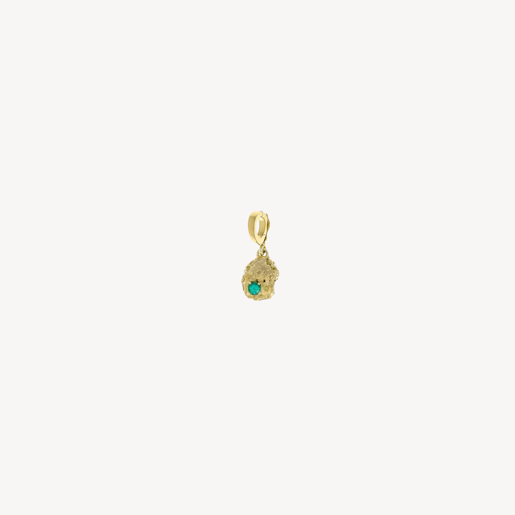 Emerald Scattered Small Gold Nugget Charm