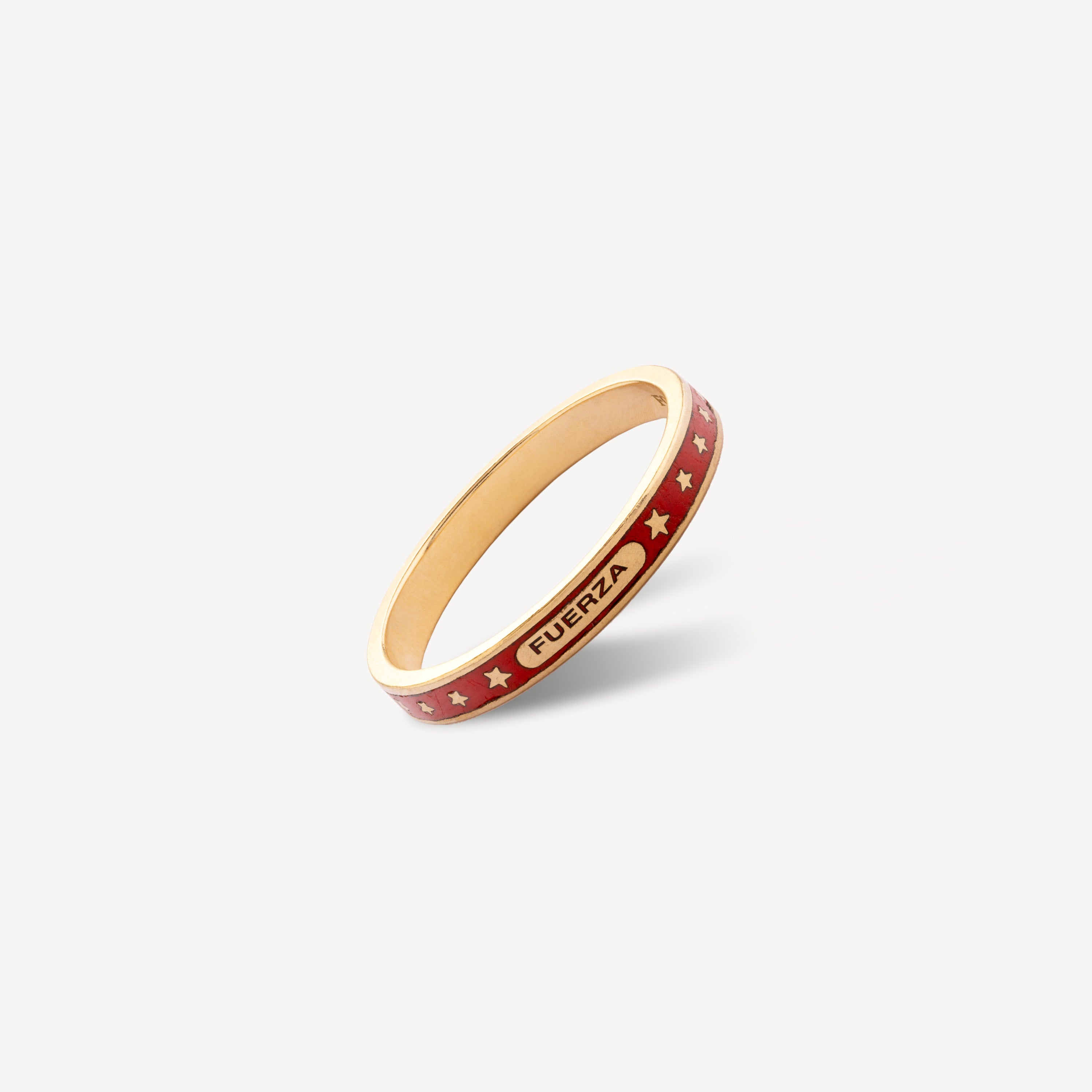 Bague Fuerza Thin Champleve Enamel