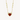 Rosa Turmalin-Herz-Halskette mit abgestuftem Diamant