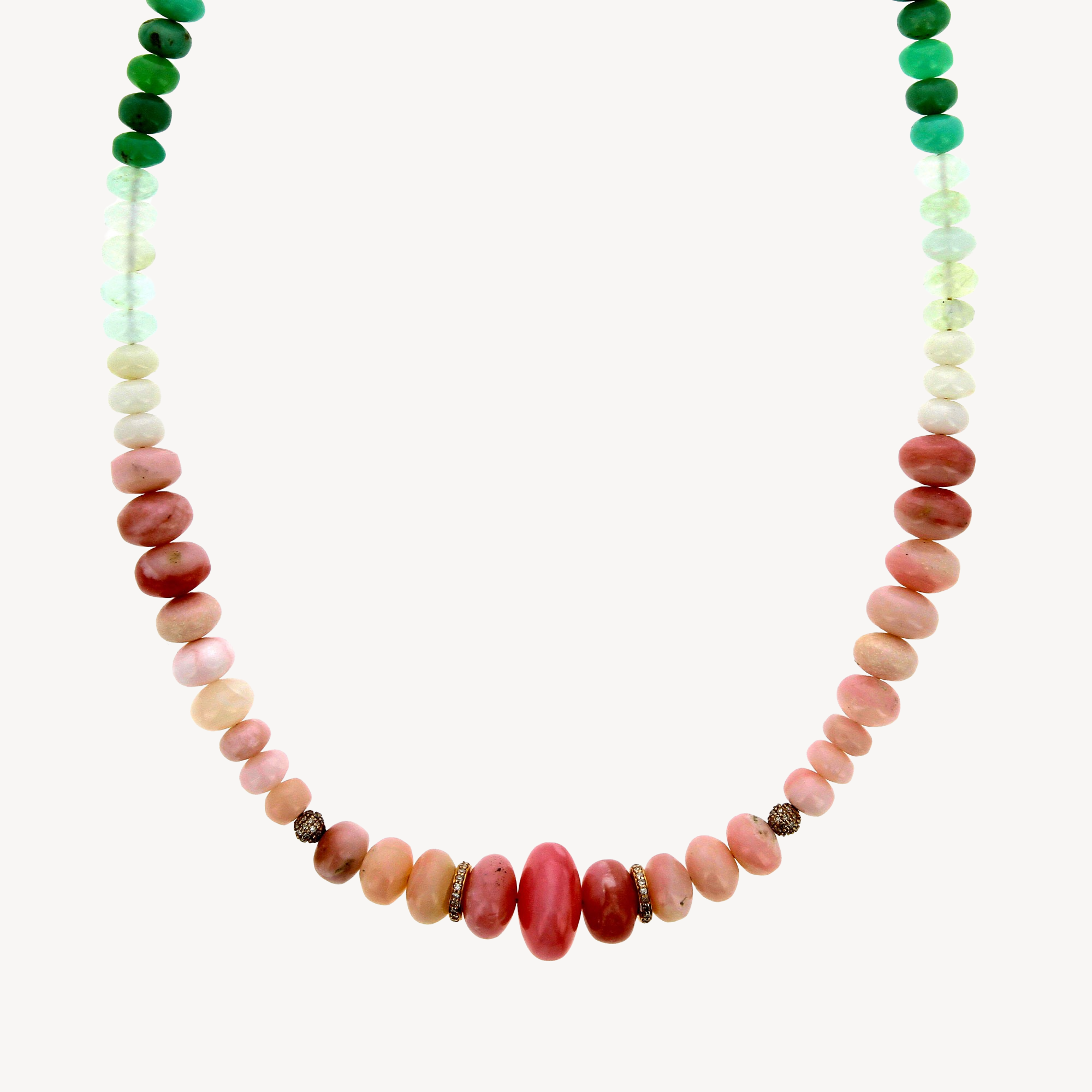 Halskette mit abgestuften Multi-Opal-Perlen