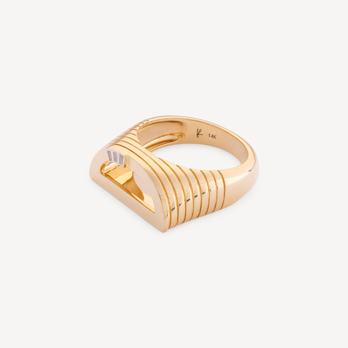 Großer Ring mit dem Anfangsbuchstaben „D“.