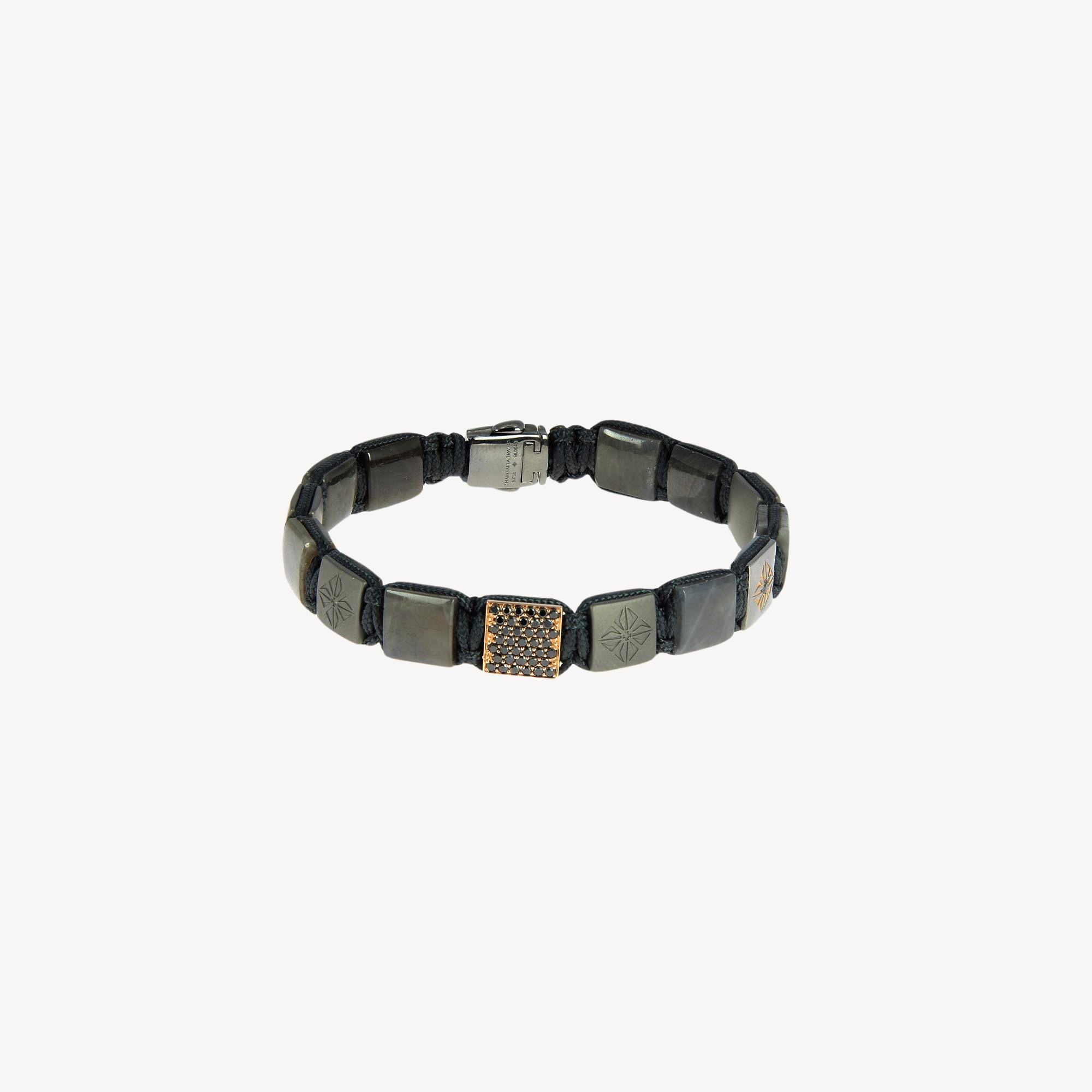 Gray Sapphire and Matte Ceramic Bracelet