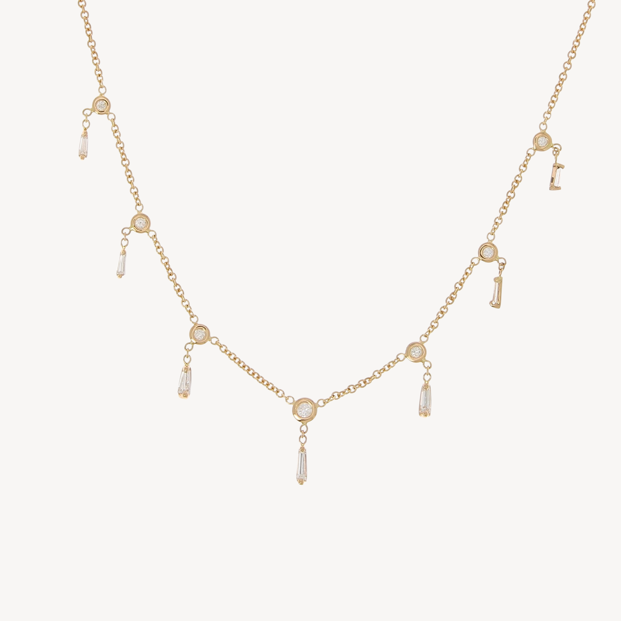 Diamond Baguette Necklace