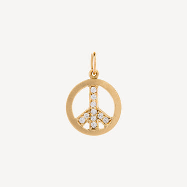 Gold- und Diamant-Friedensscheibenanhänger