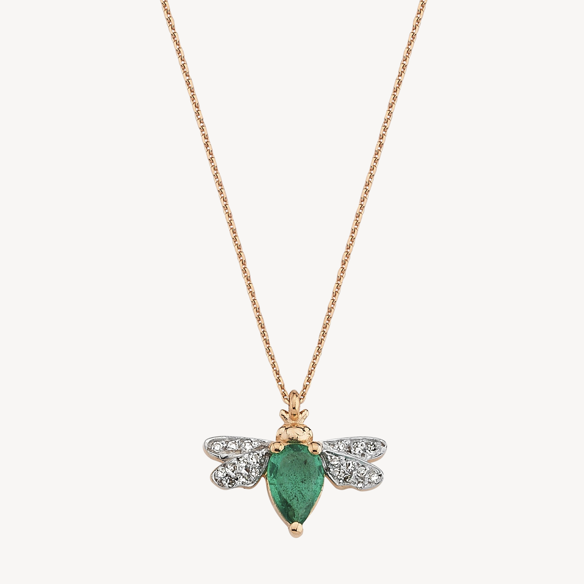 Emerald Bee Necklace