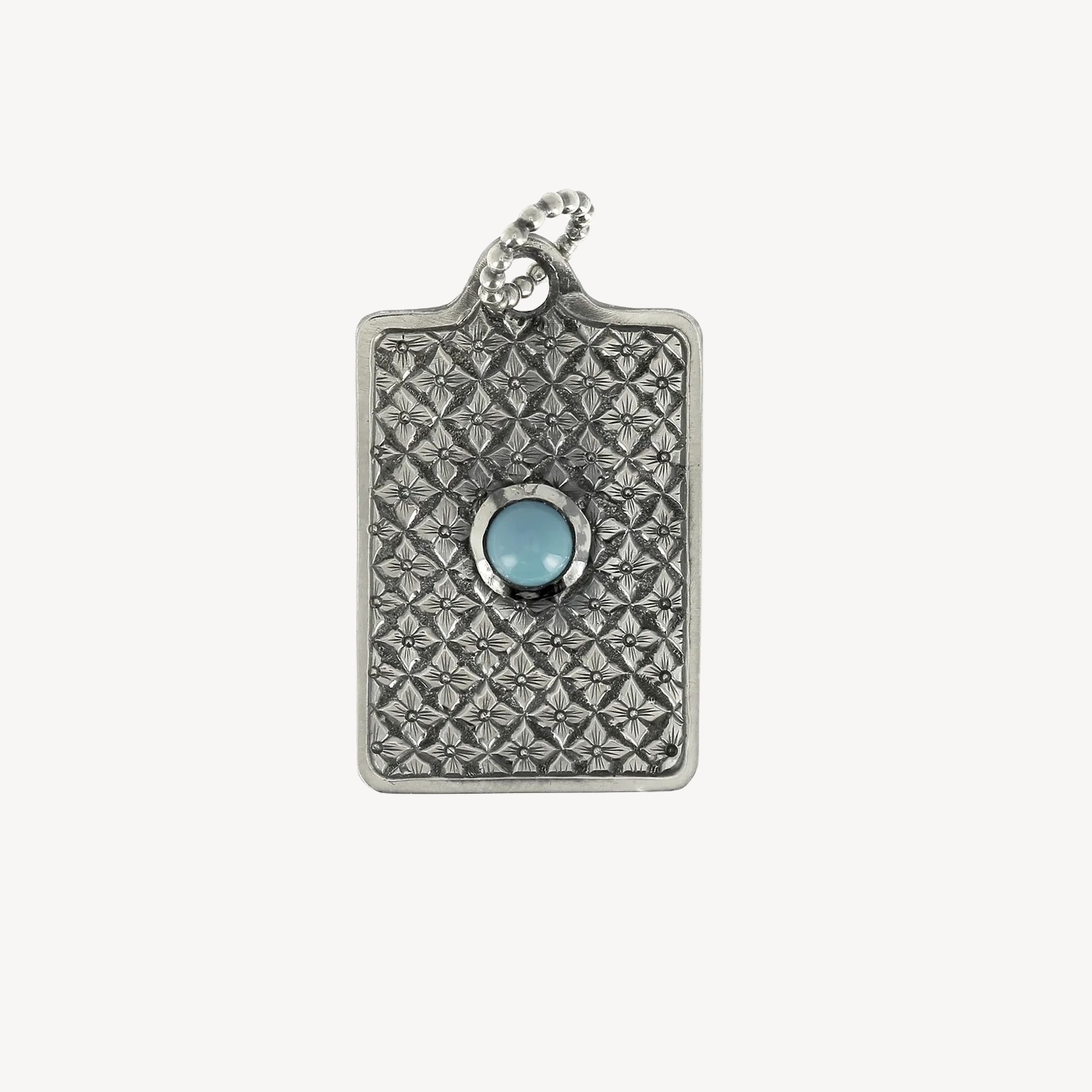 Turquoise Pattern Dog Tag 