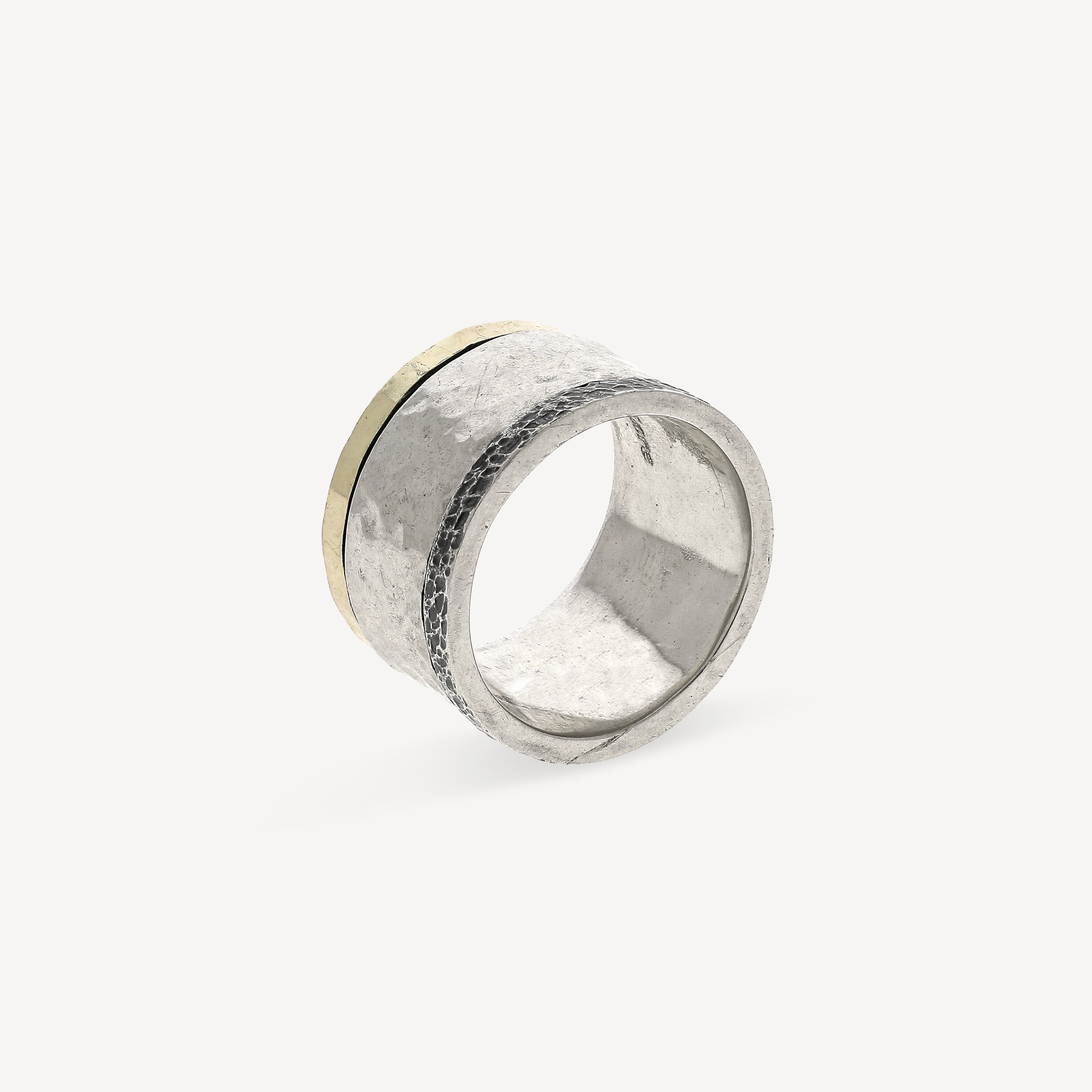 Silver and Yellow Gold Ring