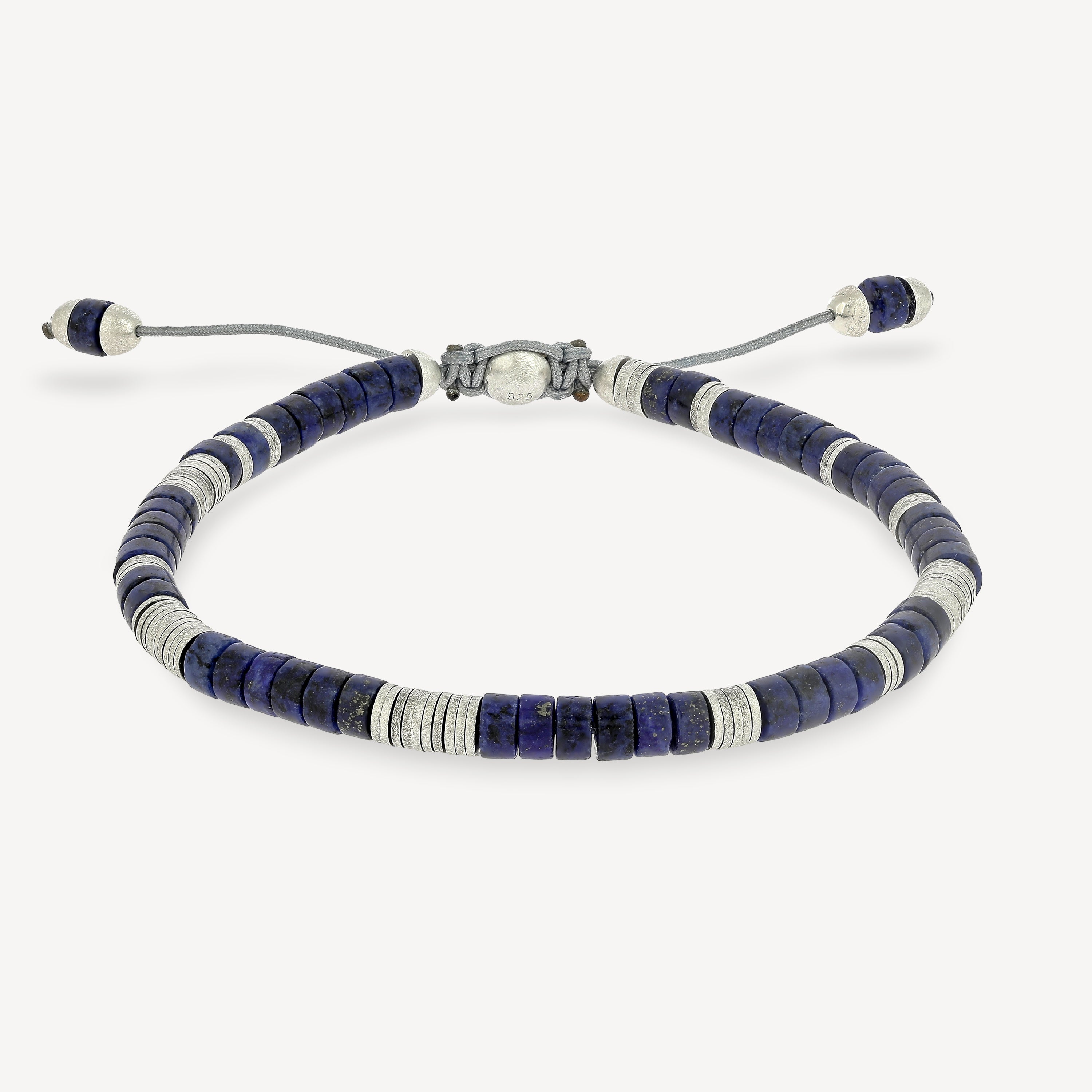 Lazuli-Armband, Silber, Lapis-Edelstein