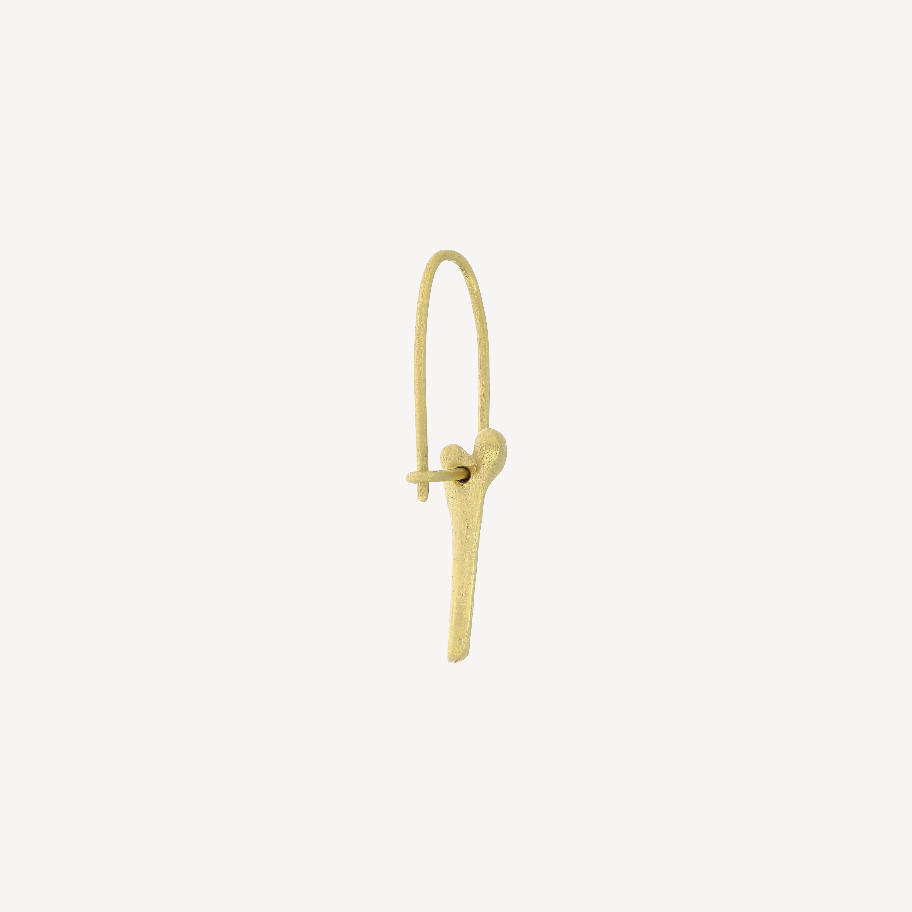 Yellow Gold Bone Earring