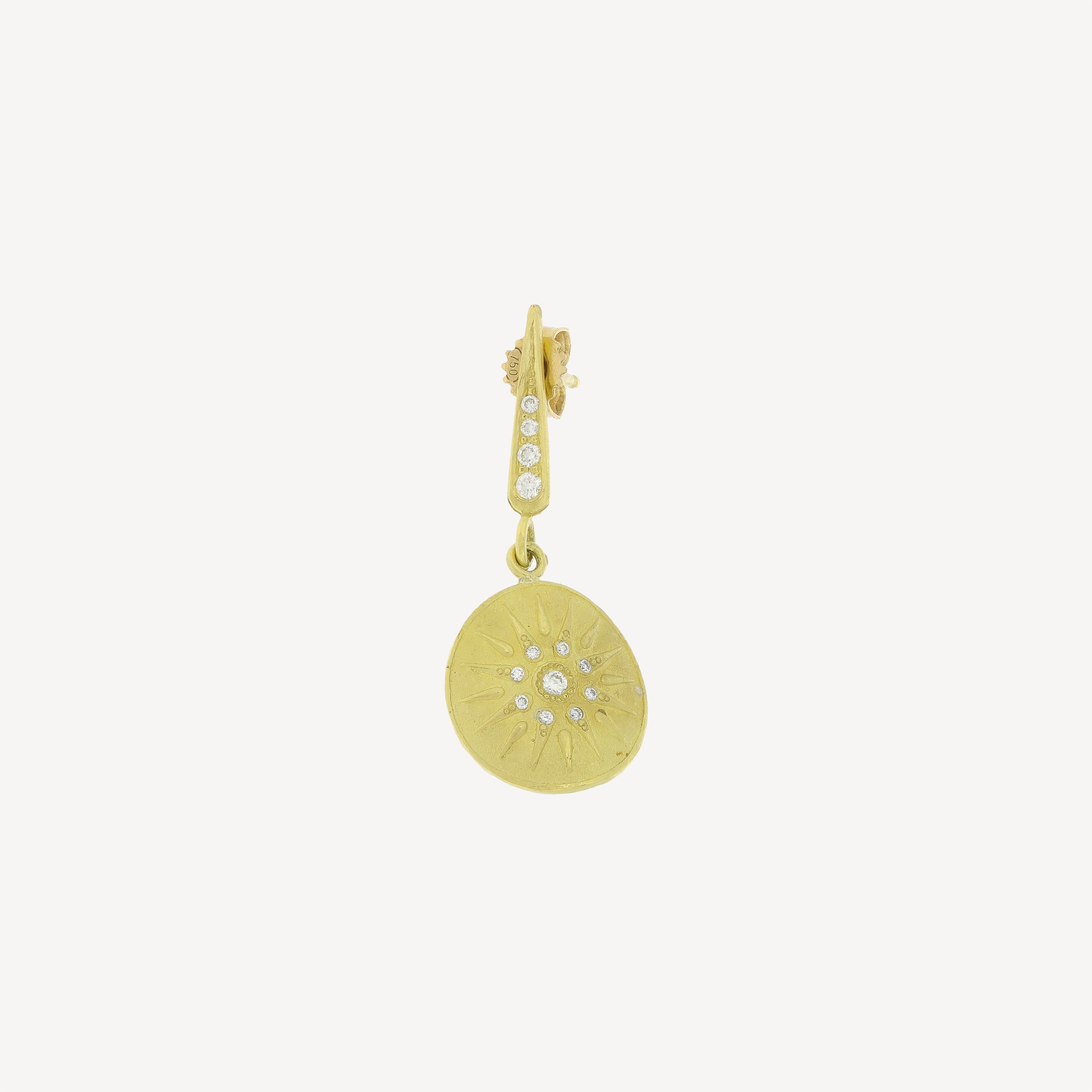 Sun Earring Yellow Gold