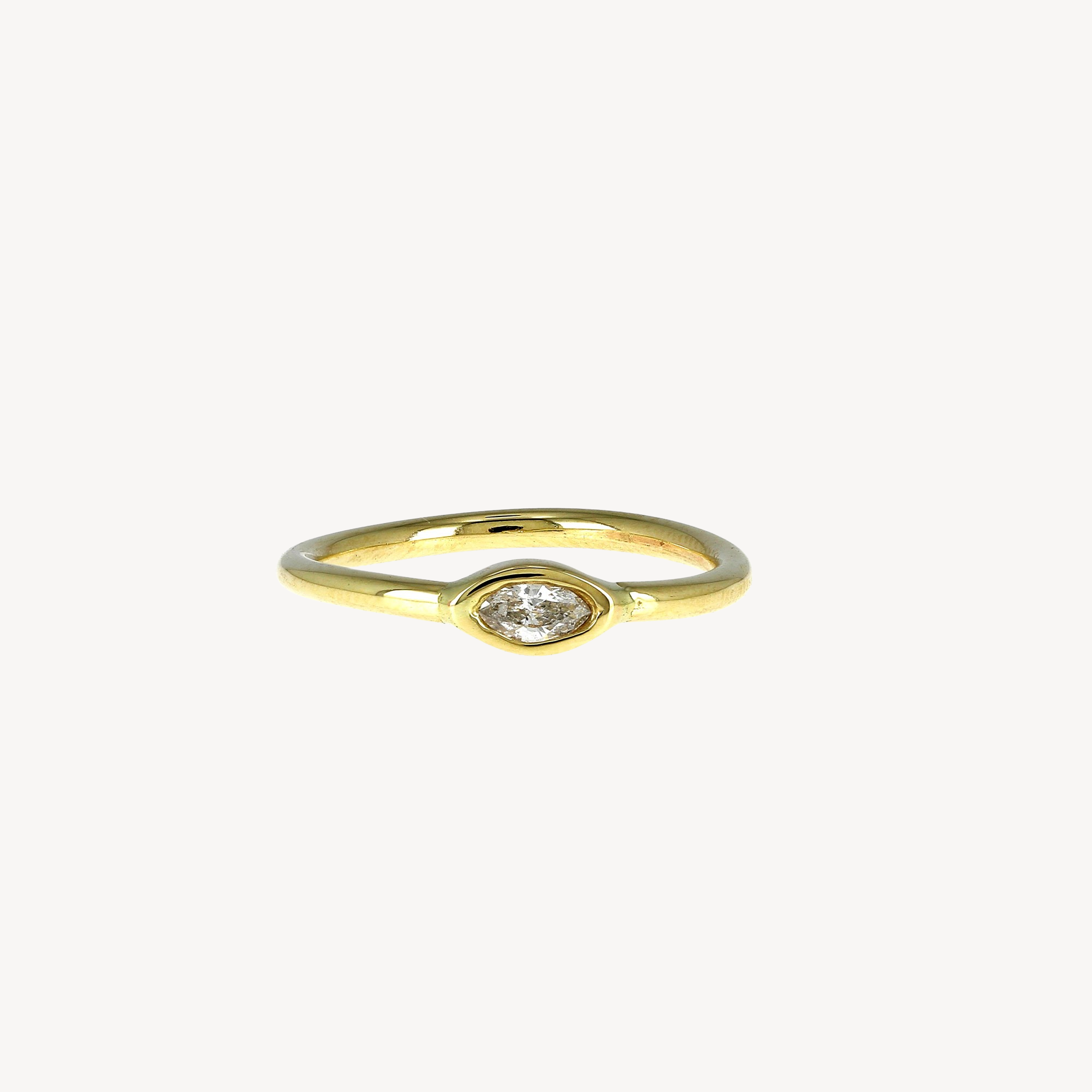 Marquise-Diamant-Waif-Ring aus Gelbgold