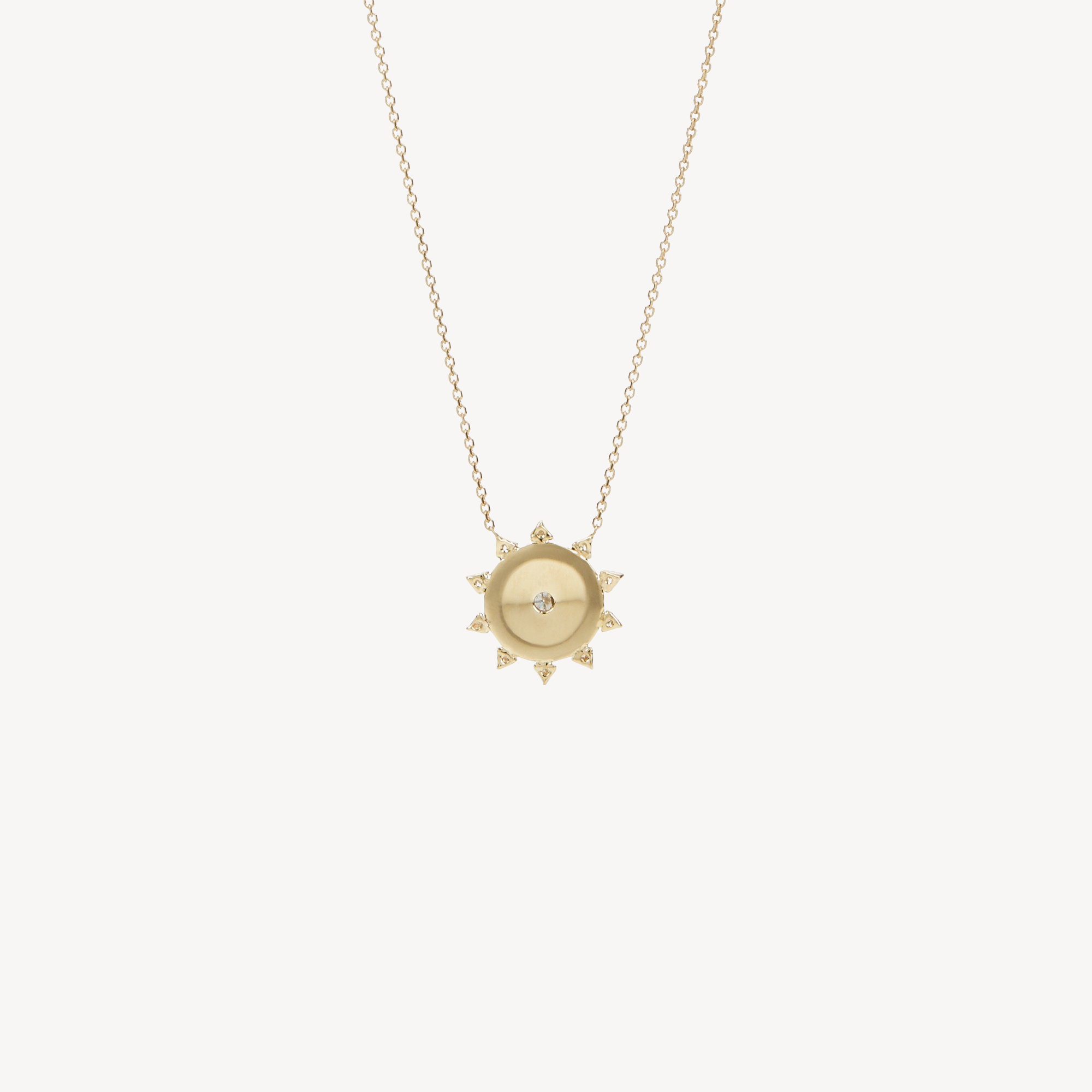 Mini Mila Sun Black Enamel Necklace 