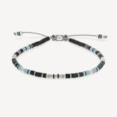 Mini-Rizon-Armband mit schwarzen Musterperlen