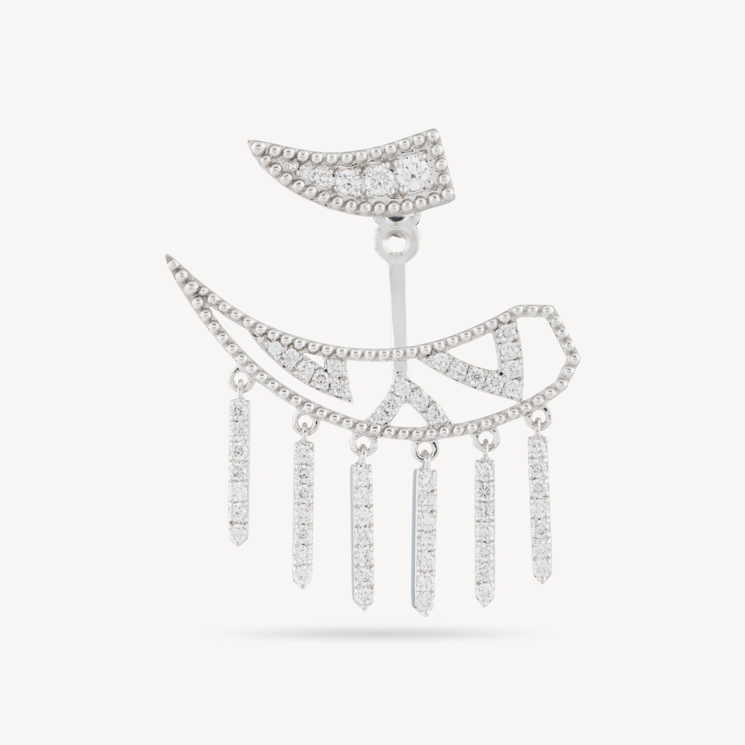 Boucle d'Oreille Haxo Or Blanc Diamants