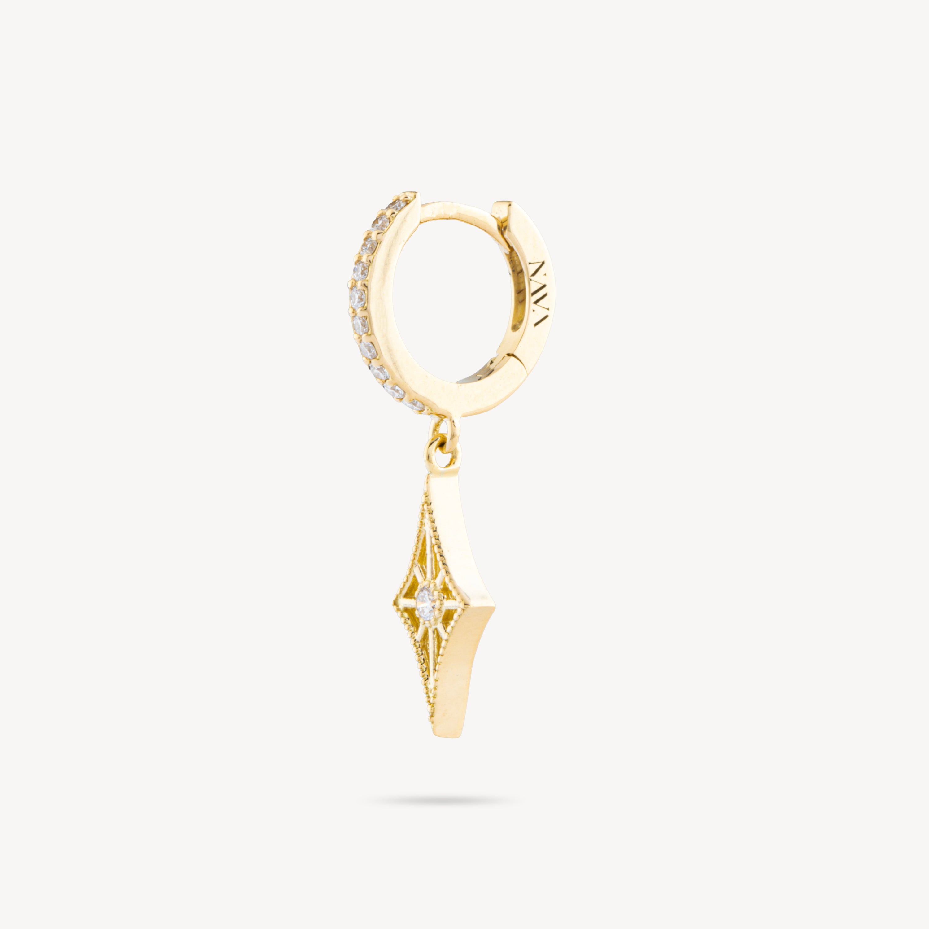 Ardente-Diamant-Ohrring aus Gelbgold