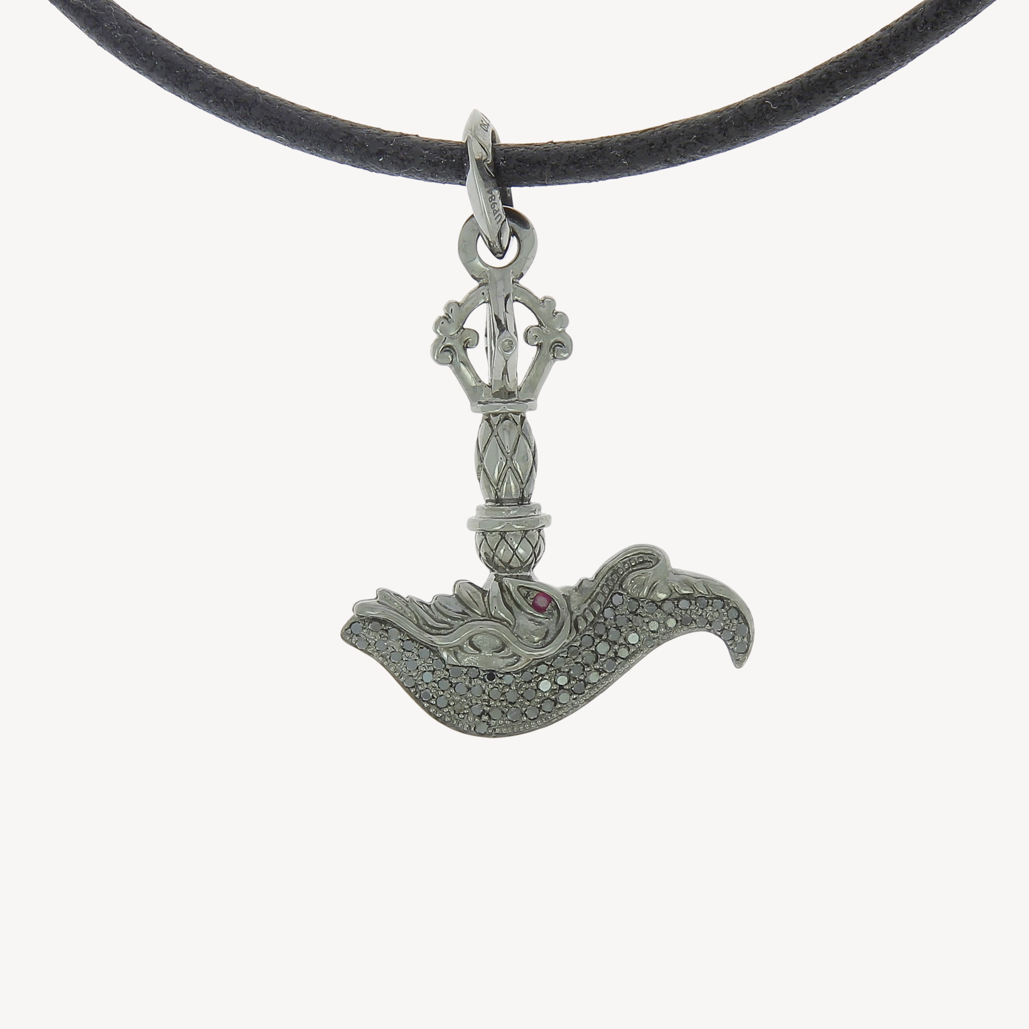 Kartika-Drachen-Pavé-Halskette mit schwarzen Diamanten