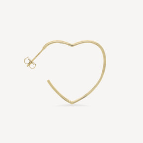 Herz-Ohrring aus Gelbgold