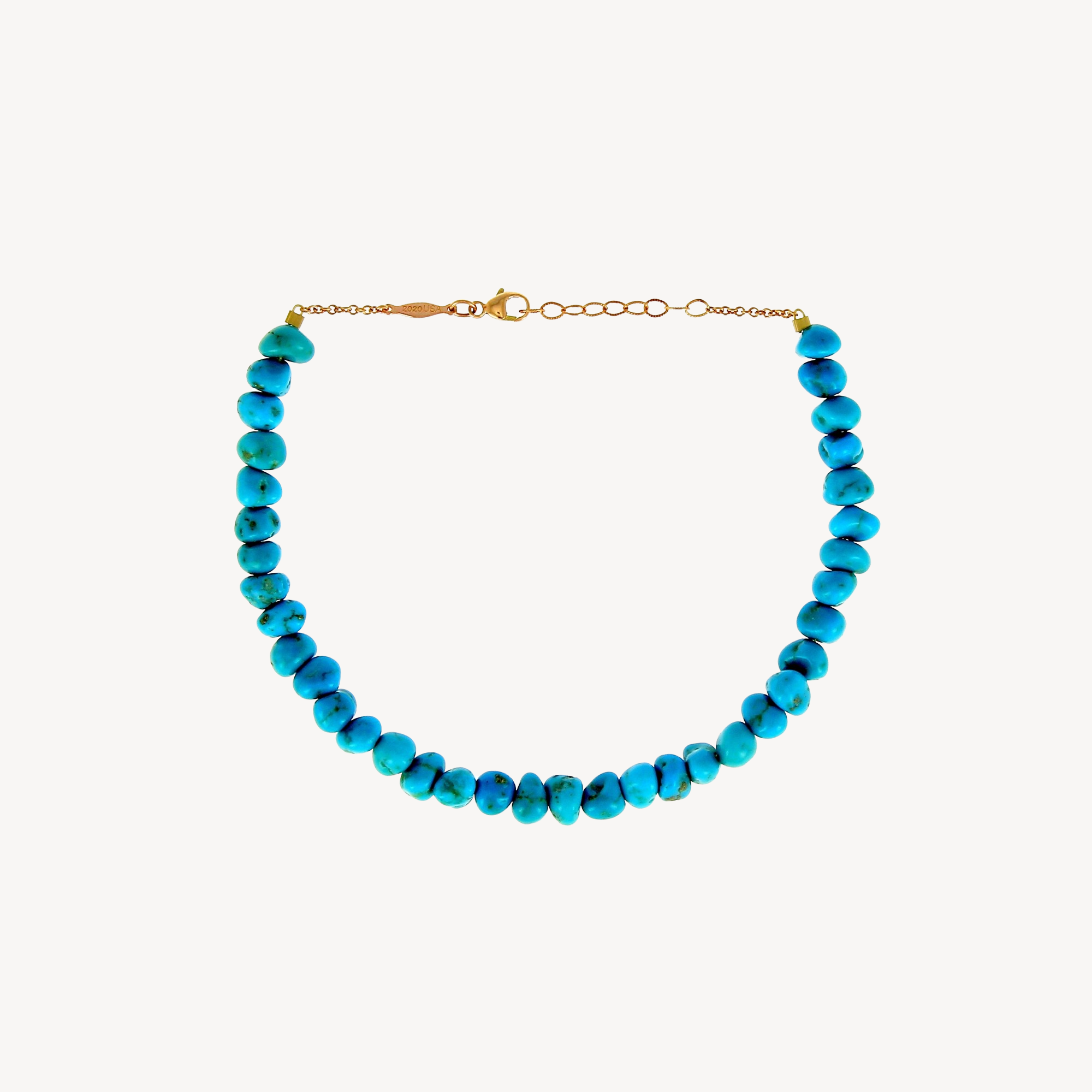 Rose Gold Turquoise Anklet