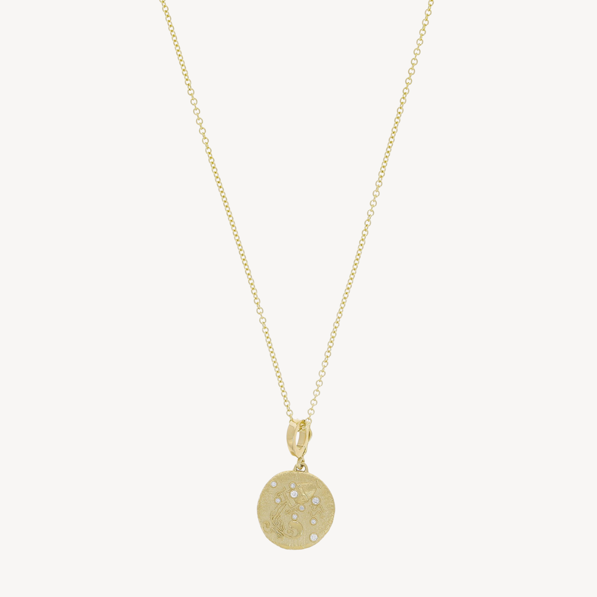 Of The Stars Aquarius Small Coin Necklace