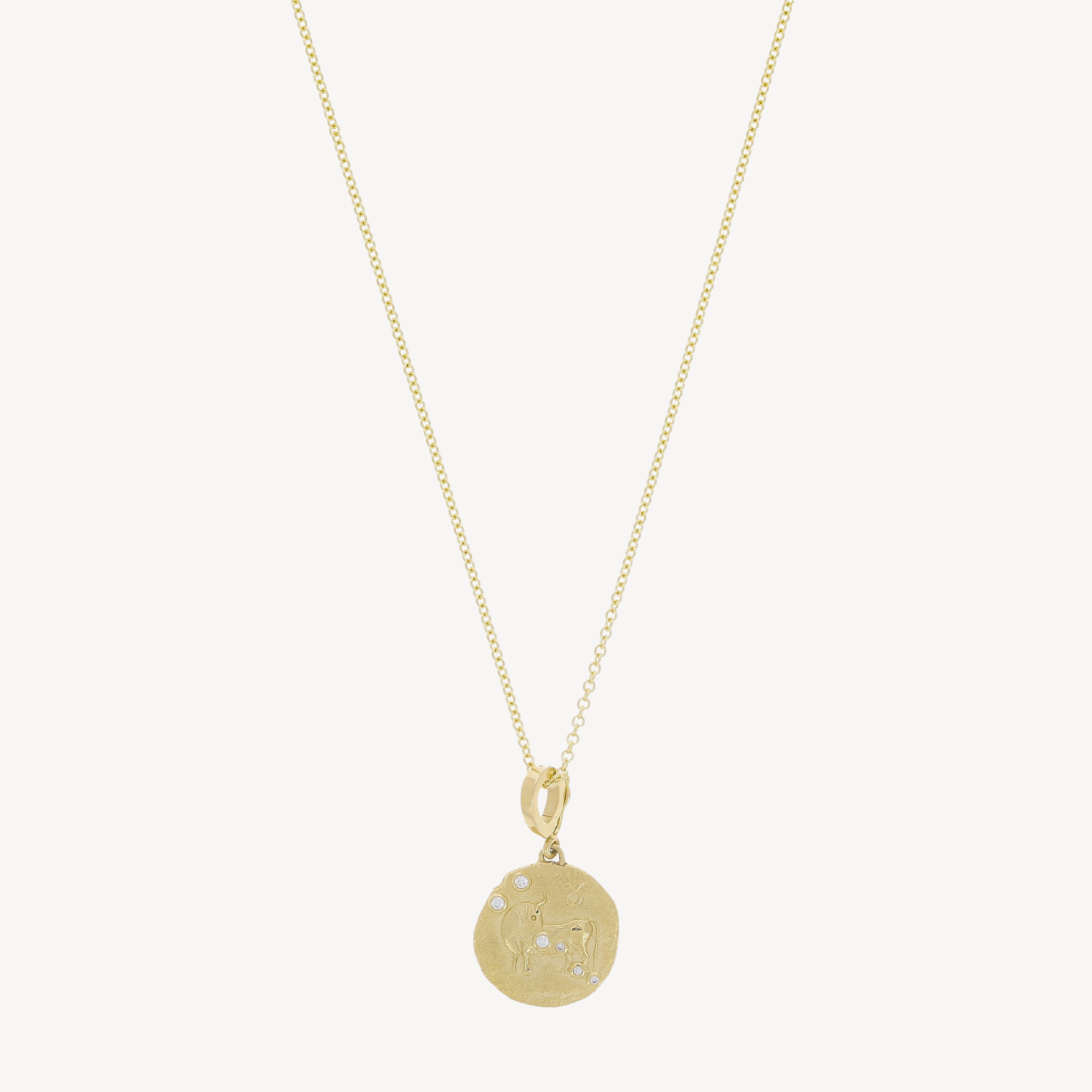 Of The Stars Taurus Small Coin Necklace