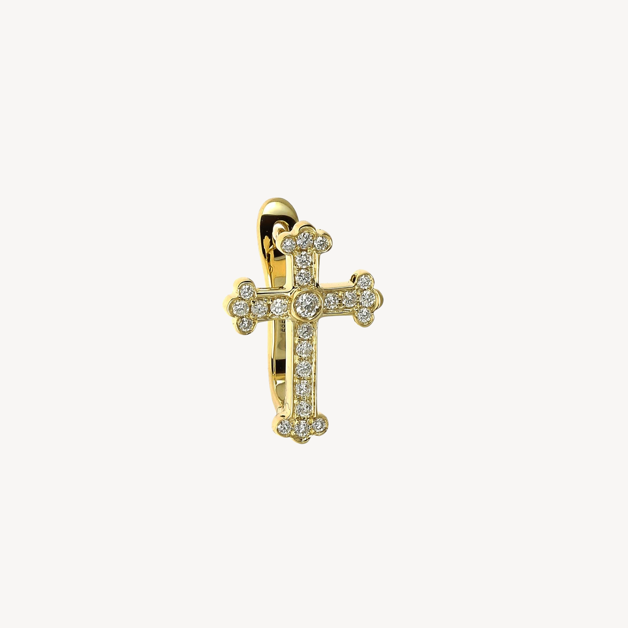 Mini Creole Pavé Gothic Cross