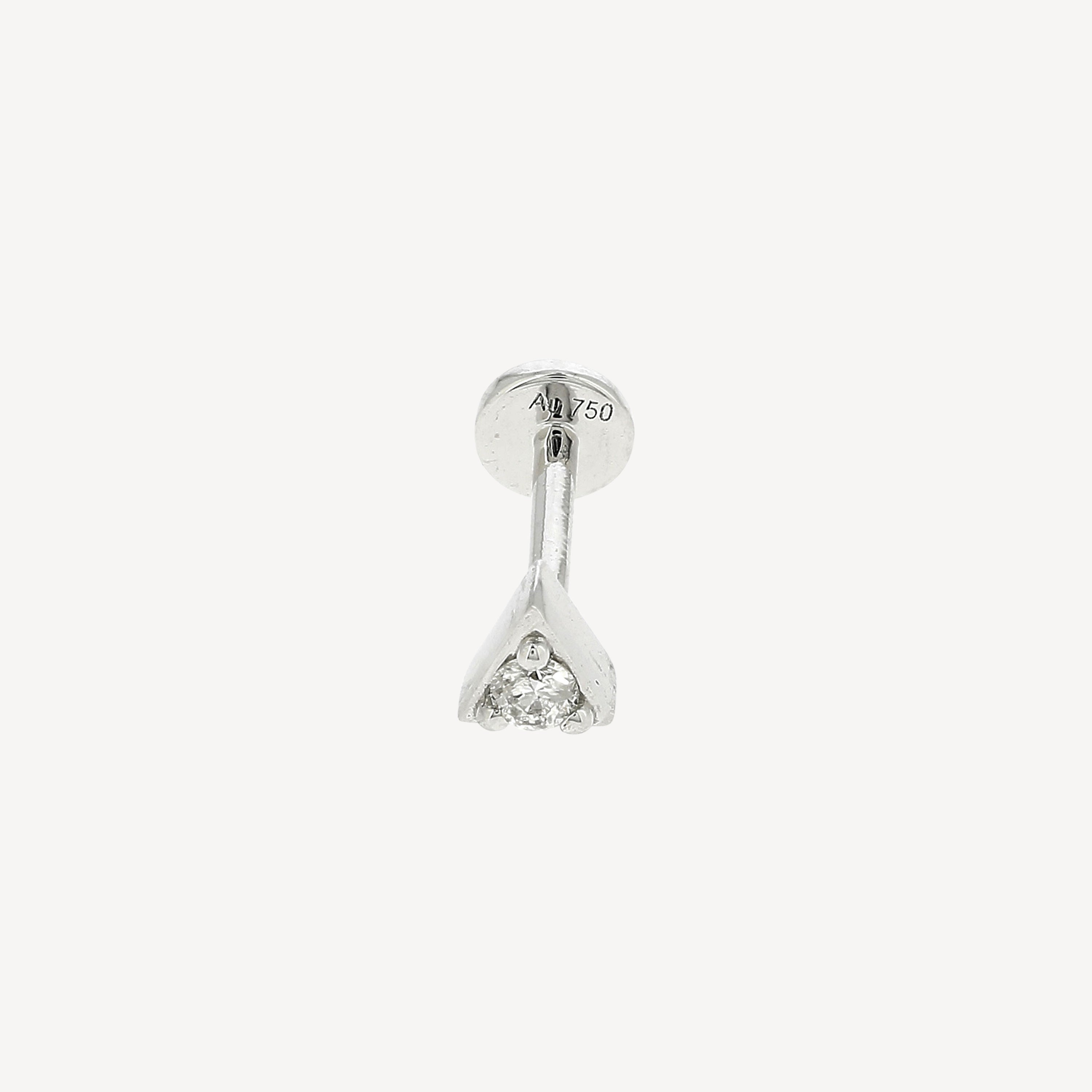 Piercing 8mm Anyway Triangle Diamants et Or Blanc