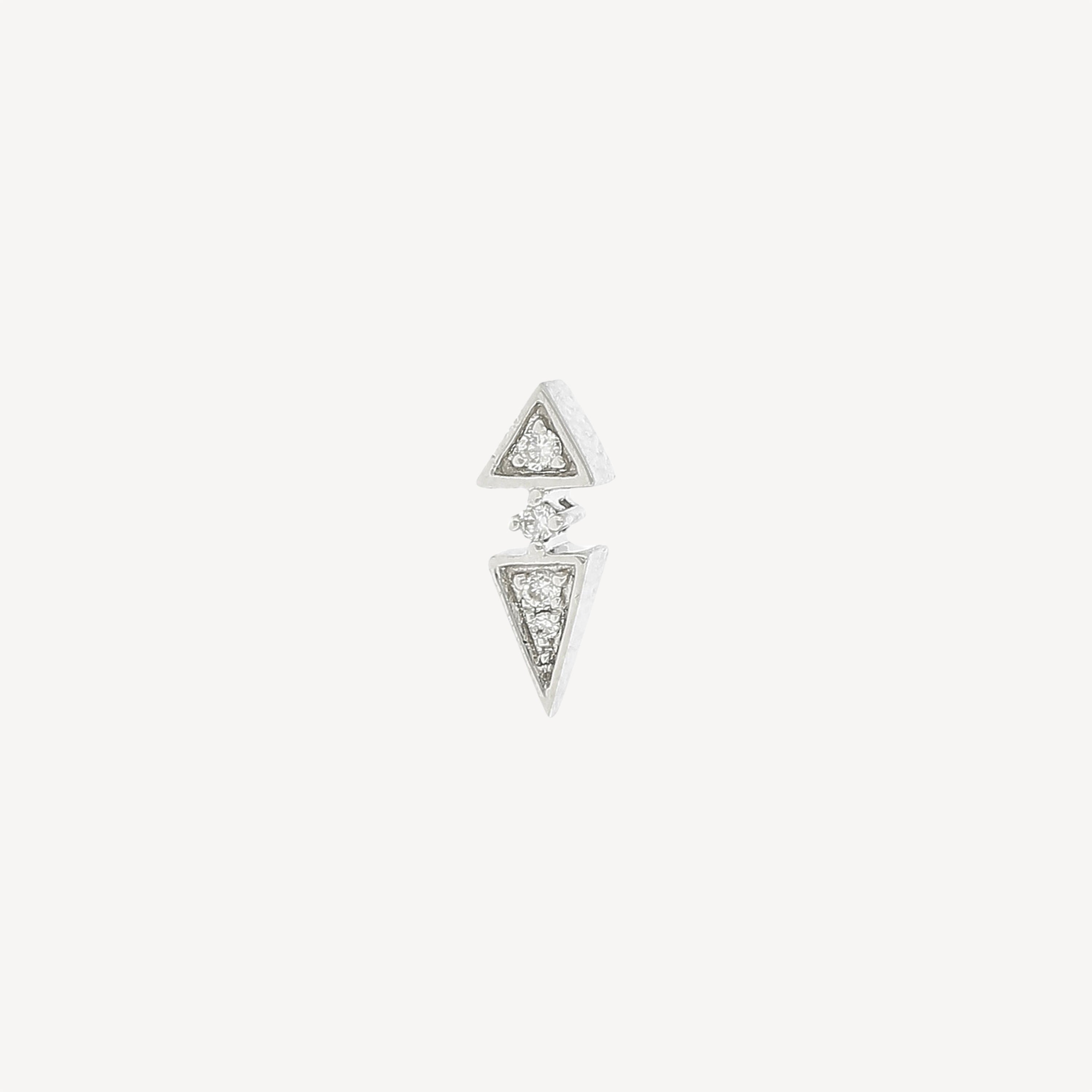 Piercing 8mm Rockaway #5 Diamants et Or Blanc