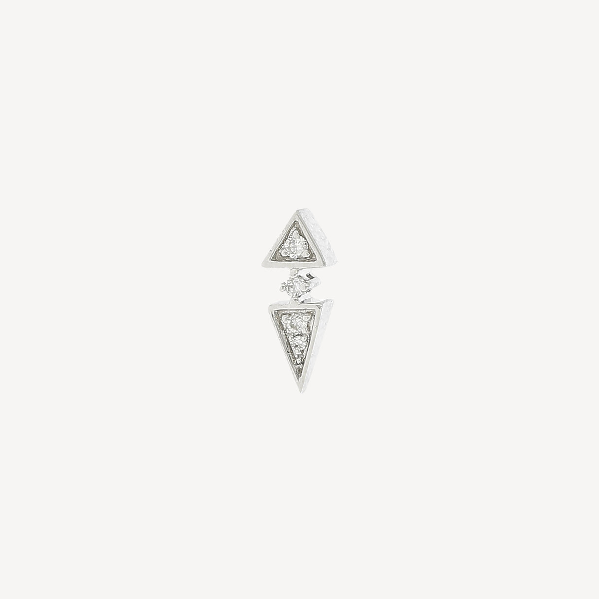 Piercing 8mm Rockaway #5 Diamants et Or Blanc