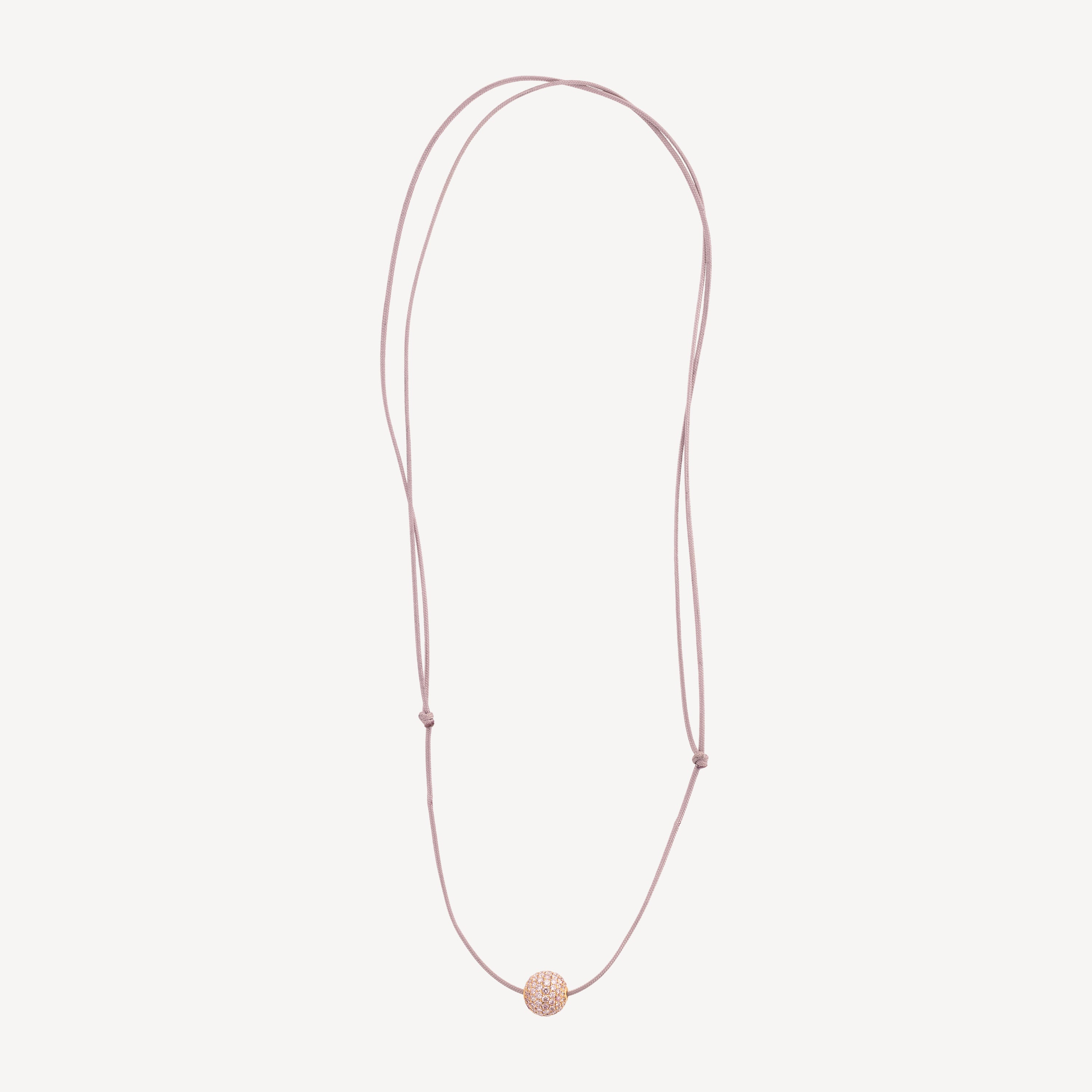Pink Diamond One Bead Necklace