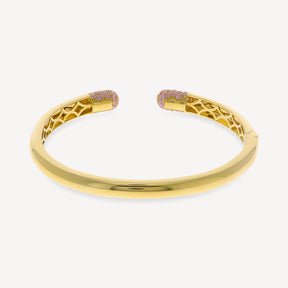 Bracelet Pink Sapphire Gold Tube