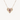 Oval pink tourmaline heart necklace paved with diamonds
