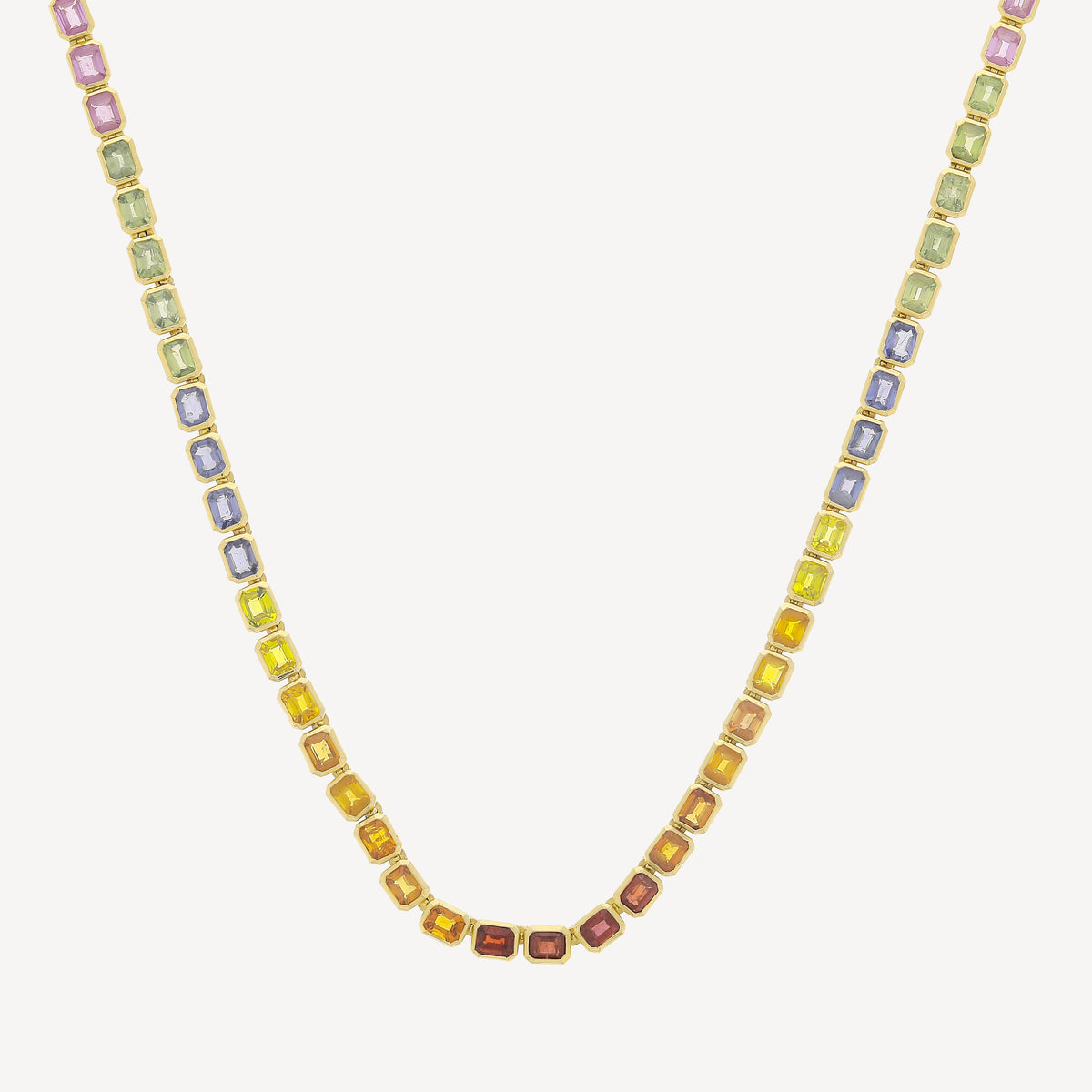 Collier Rivière Saphirs Multicolores