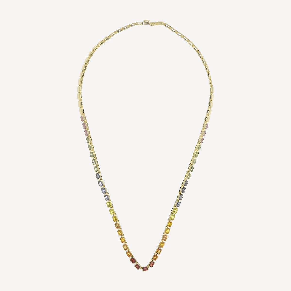 Collier Rivière Saphirs Multicolores