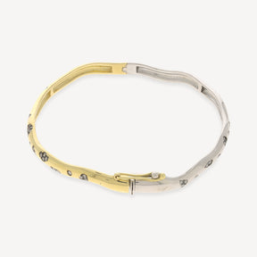 Bracelet Rebellion 2 Tone with Partial Diamonds