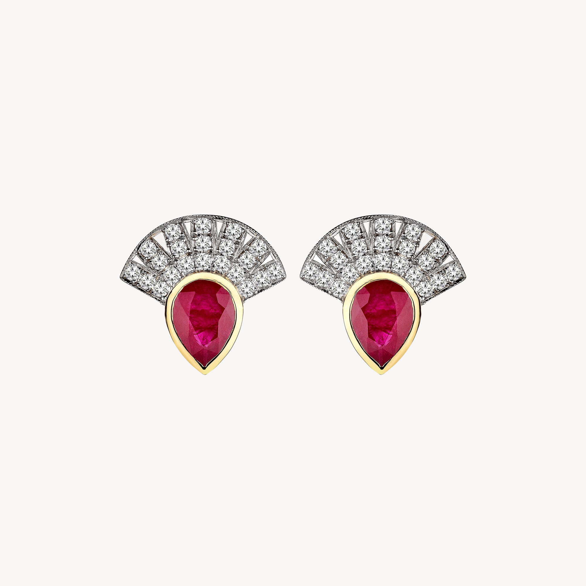 Reflection Ruby Diamond Earrings