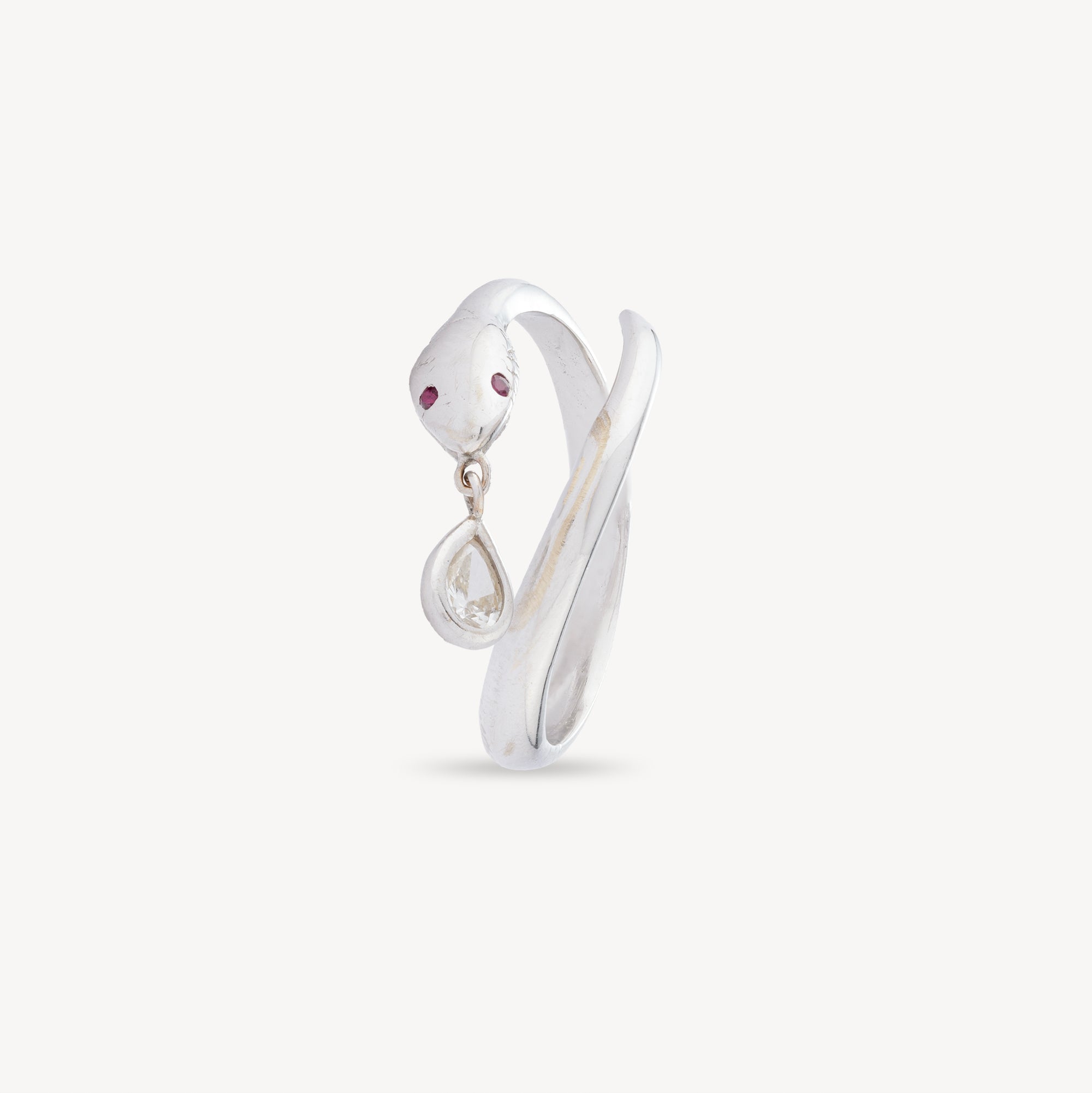 Bague Serpent Diamant et Rubis