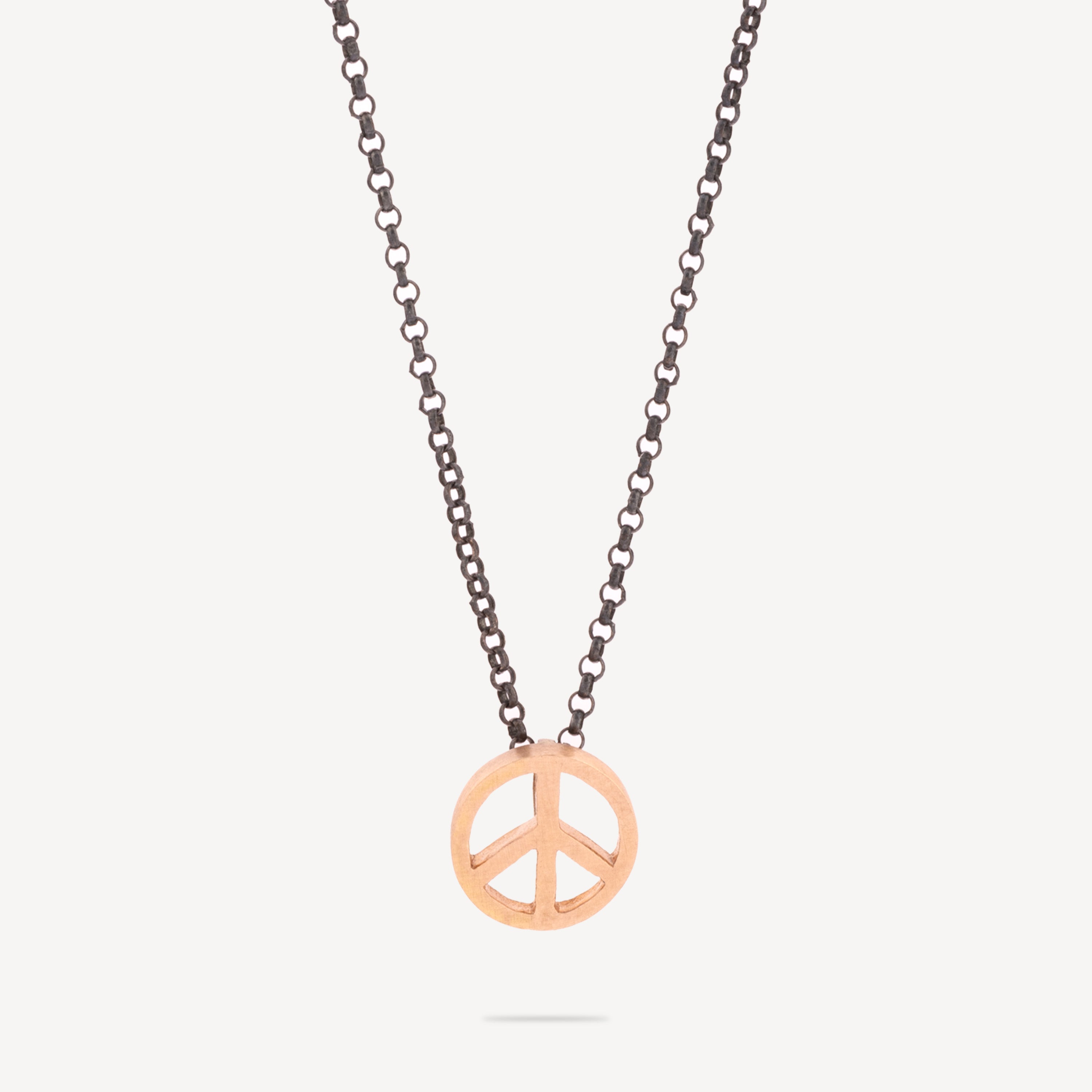 Peace and Love necklace gold