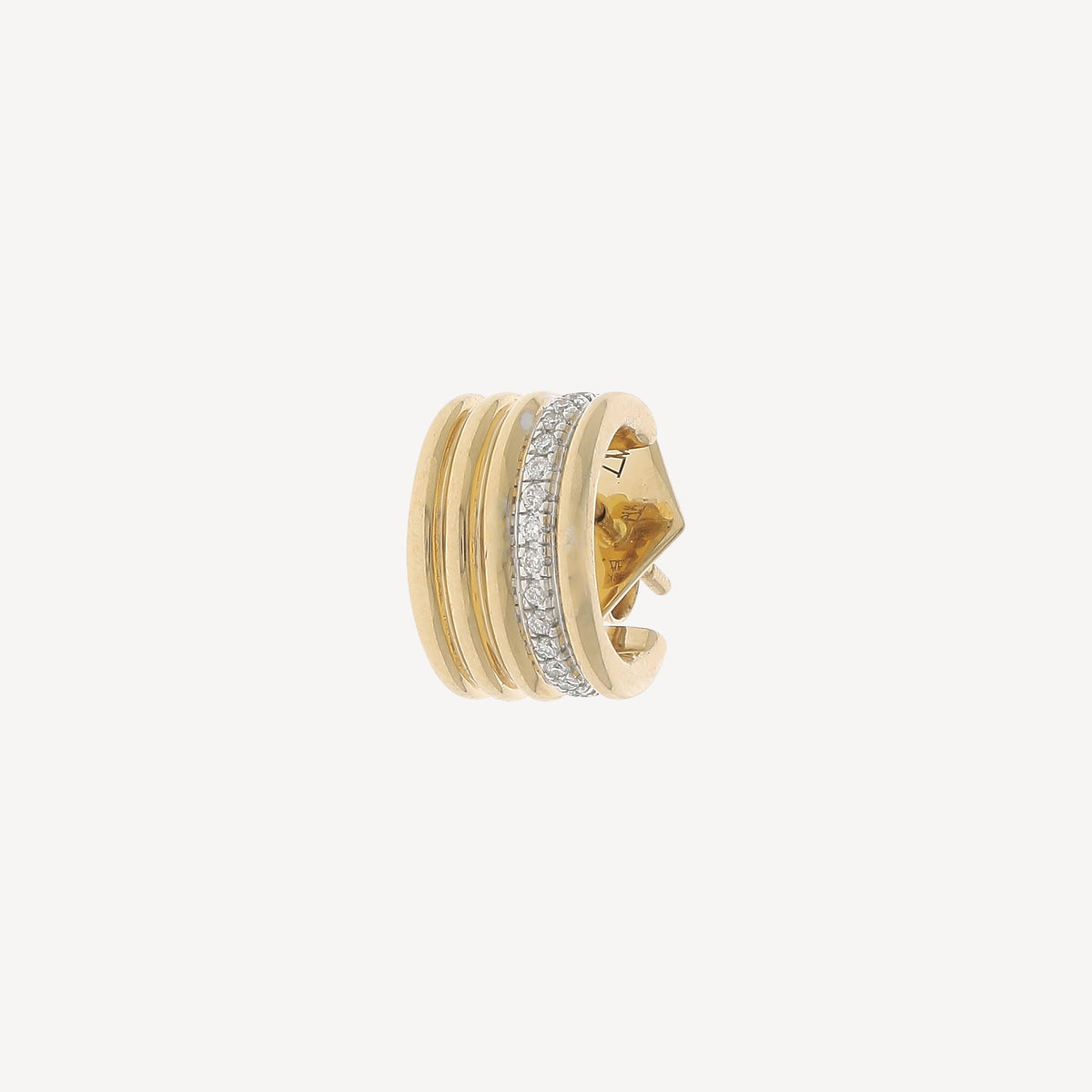 5-reihiger Ohrring aus Roségold und Diamant, Thoby