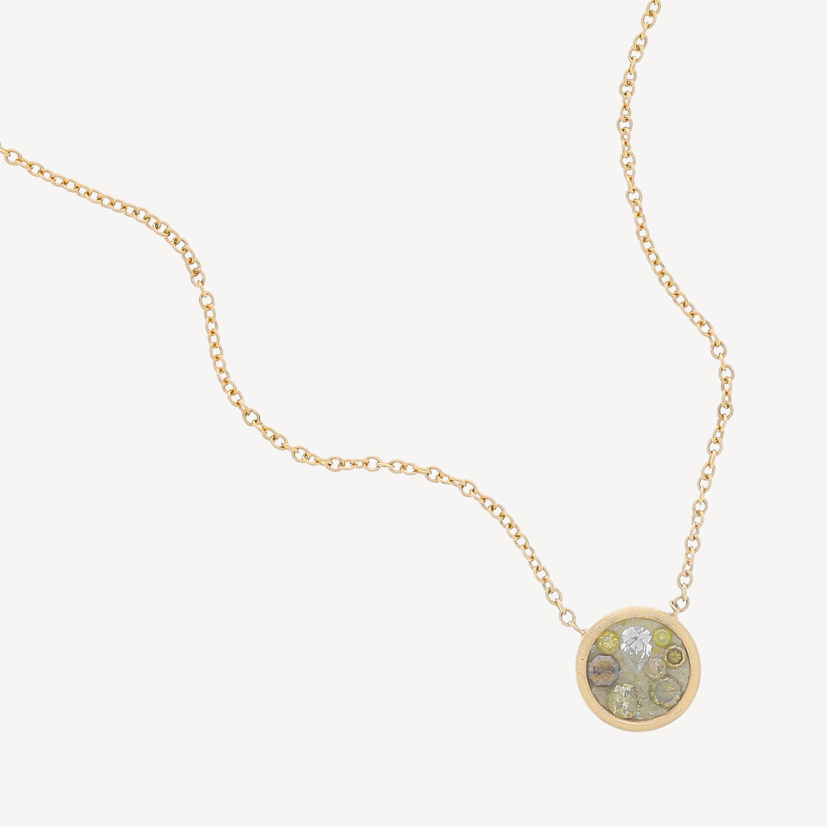 Halskette mit kleinem Kreis aus Roségold