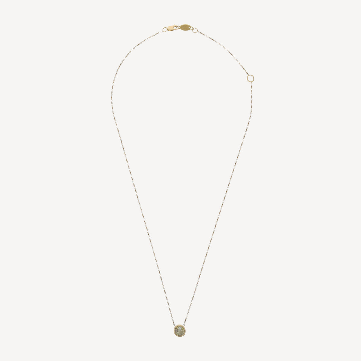 Halskette mit kleinem Kreis aus Roségold