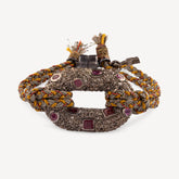 Rubin-Armband mit rundem Verschluss