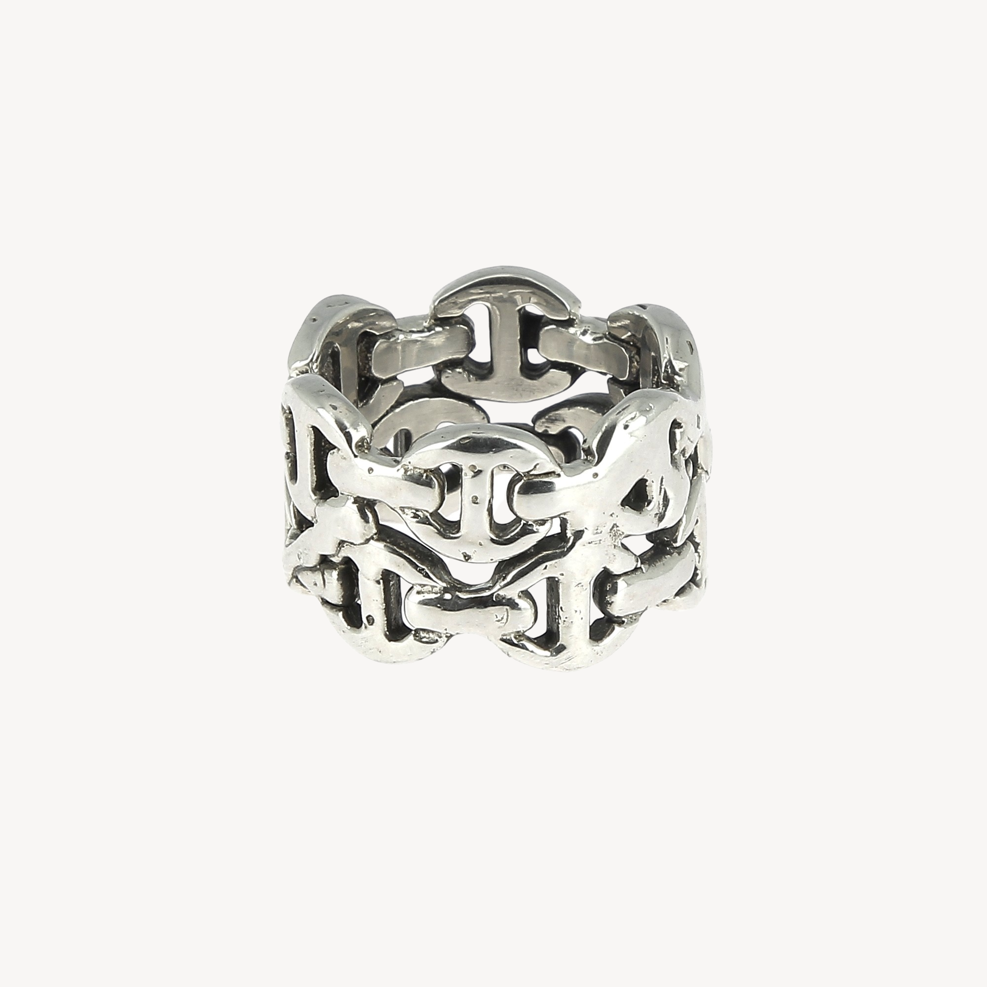 Sacred Melted Double Classic Tri-Link-Ring