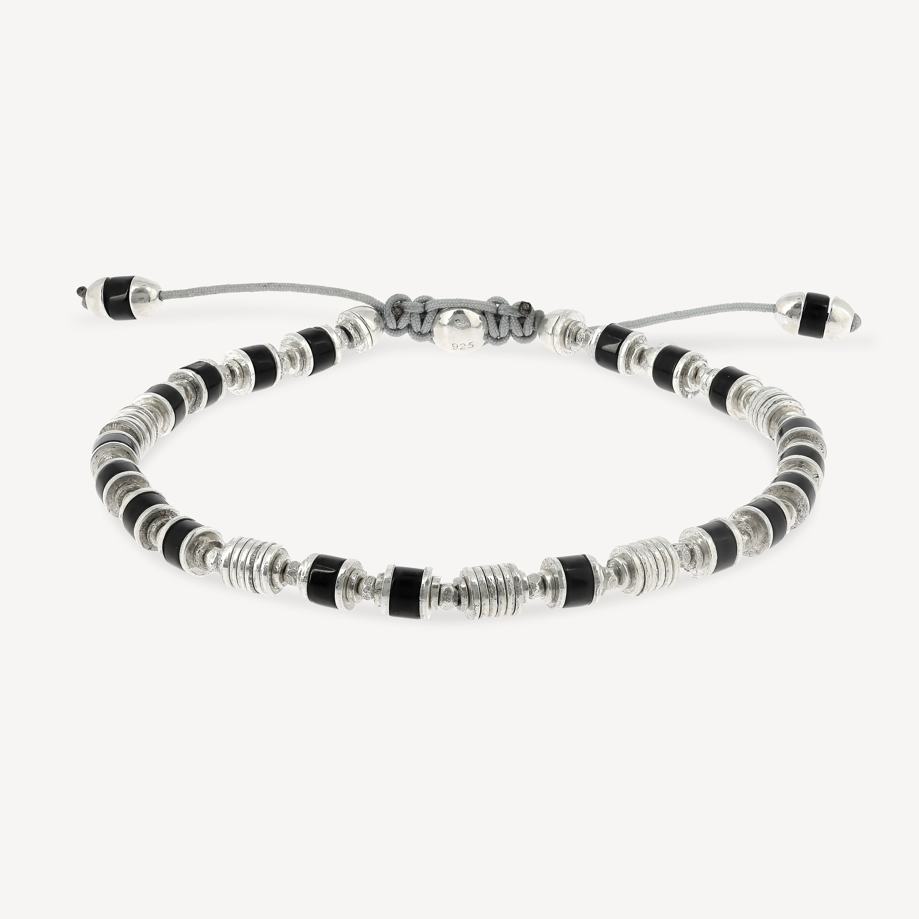 Saguaro Bracelet Silver Black Agate Gemstone